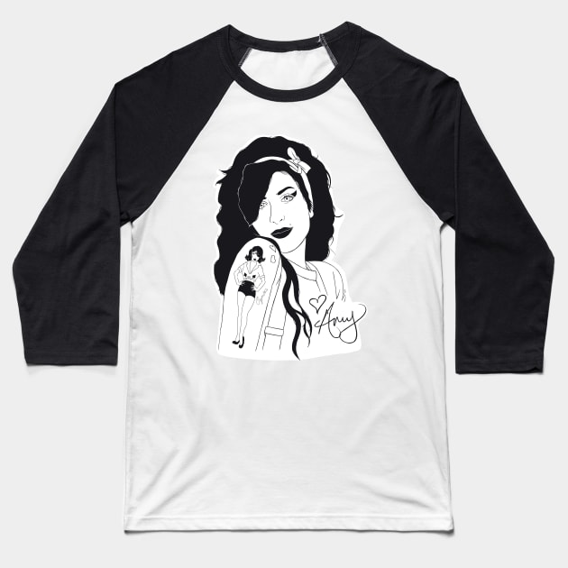 Amy2 Baseball T-Shirt by estanisaboal